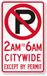 Custom Time Limit No Parking Symbol Sign
