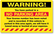 Warning, You Have Parked in a No Parking Area