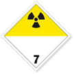 Wordless International Placard - Class 7 Radioactive Placard