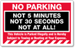 No Parking. Not 5 Minutes. Not 30 Seconds. Not At All!