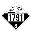 UN1791 Hydrochlorite Solution Placard