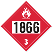 UN1866 Resin Solution Placard
