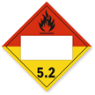 Wordless International Placard - Class 5 Placard