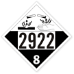 UN2922 Corrosive Liquids Toxic Placard