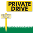 PRIVATE DRIVE clip-on Sign