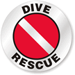 Dive Rescue Hard Hat Stickers