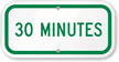 30 Minutes Time Limit Parking Sign