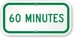 60 Minutes Time Limit Parking Sign