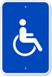 Accessible Handicap Down Arrow Sign (With Graphic)