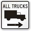 All Trucks with Right Arrow Sign