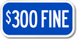 $300 Fine