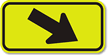 Arrow Fluorescent Diamond Grade School Sign