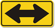 Two- Headed Bi Directional Arrow Sign