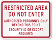 Authorized Personnel Only Beyond This Point Sign