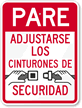 Pare - Adjustarse Los Cinturones De Securidad Sign