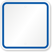 Blank Sign  Blue Printed Border
