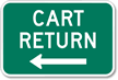Cart Return Arrow Sign