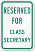Reserved For Class Secretary