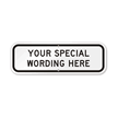 Customizable Horizontal Black Template Parking Sign