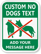 Custom No Dogs LawnBoss Sign