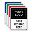 Customizable Split Logo Template Parking Sign