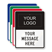 Customizable Split Logo Template Parking Sign
