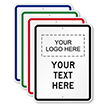 Customizable Vertical Logo Template Parking Sign
