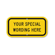 Custom Yellow Black Horizontal Template Parking Sign
