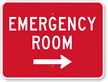 Emergency Room with Right Arrow Sign