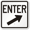 Enter With Right Arrow Sign