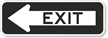 Exit Sign (with Left Arrow)