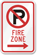 Fire Zone Parking Sign (no parking symbol )