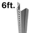 Municipal Quality U-Channel Sign Post - 6' tall