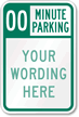 [00] Minute Parking  [custom text] Sign