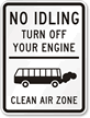 No Idling Engine Clean Air ign