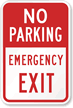 No Parking Emergency Exit