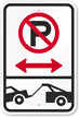 No Parking - Tow Away Zone Sign