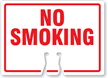 NO SMOKING Cone Top Warning Sign