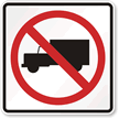 No Trucks (graphic only) Aluminum Traffic Sign