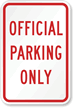 Official Parking Only