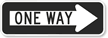 One Way Sign (with Right Arrow)