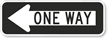 One Way Sign (with Left Arrow)