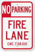Oregon Fire Lane No Parking Sign