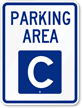Parking Area C Sign