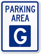 Parking Area G Sign