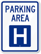 Parking Area H Sign