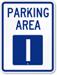 Parking Area I Sign