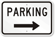 Parking Right Arrow Sign