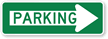 Parking Sign (with Right Arrow)
