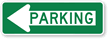 Parking Sign (with Left Arrow)